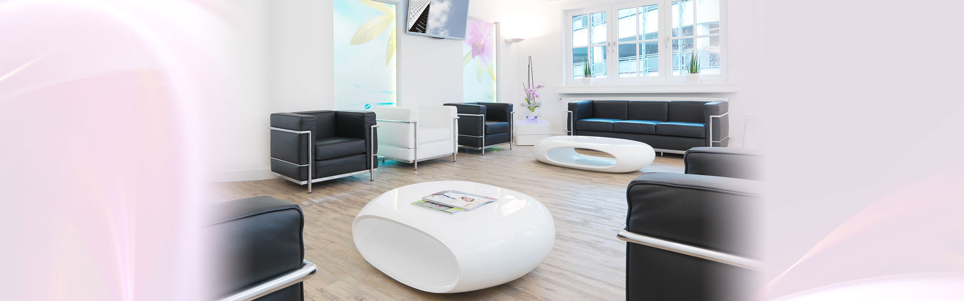 Wartezimmer der zahnärztlichen Gemeinschaftspraxis Dr. Schultze-Gläsner